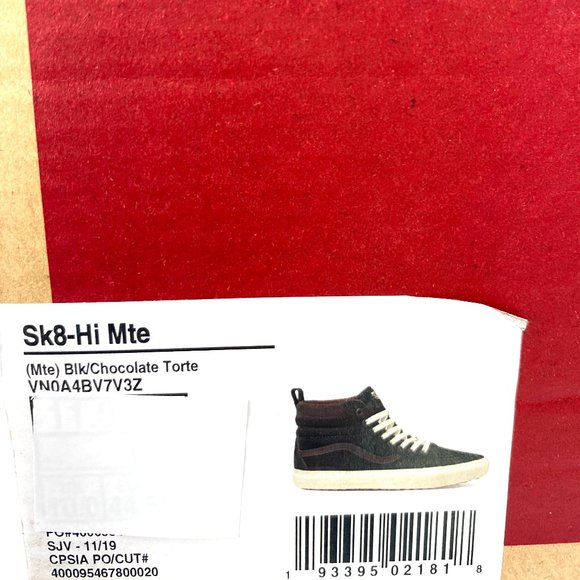 VANS Sk8-Hi MTE Boots Suede Black Brown High Top Winter Shoes Women VN0A4BV7V3Z1 - Picture 8 of 9